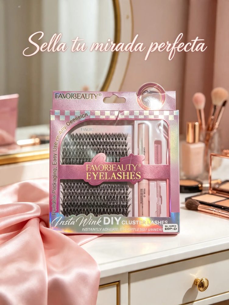 Set de aplicación de pestañas c/u