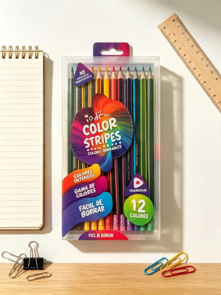 Colores Borrables triangulares 12 pz