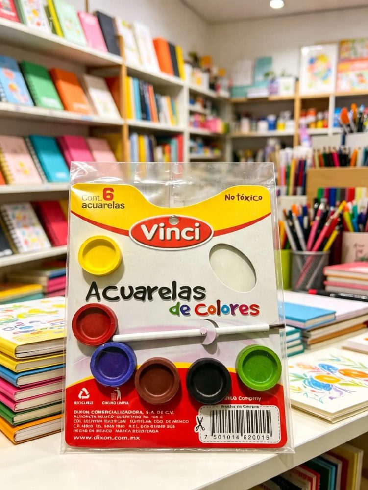 Acuarelas Vinci 6 colores c/u